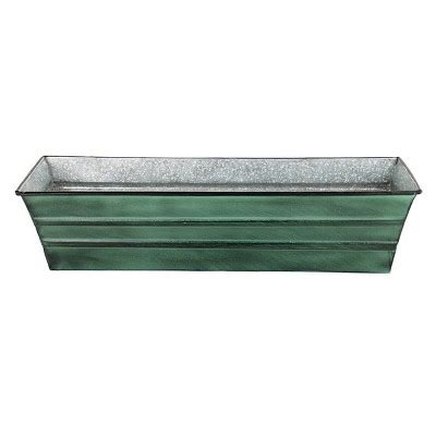 recrangular galvanised metal box|galvanized rectangle planter box.